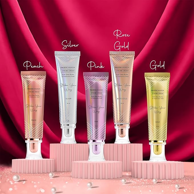 Strobe Cream - Silver | with Shea Butter & Hyaluronic Acid | Hydrating & Illuminating Makeup | for Radiant Dewy Skin | 1.01 Fl Oz (30ml)