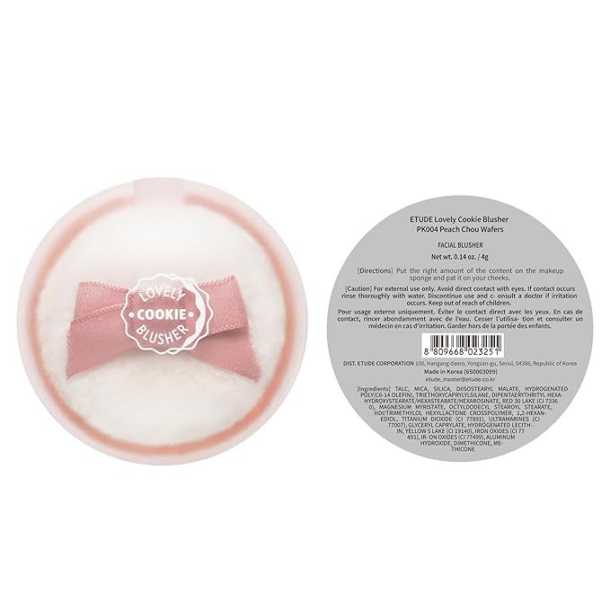 ETUDE Lovely Cookie Blusher #PK004 Peach Choux Wafers 4g