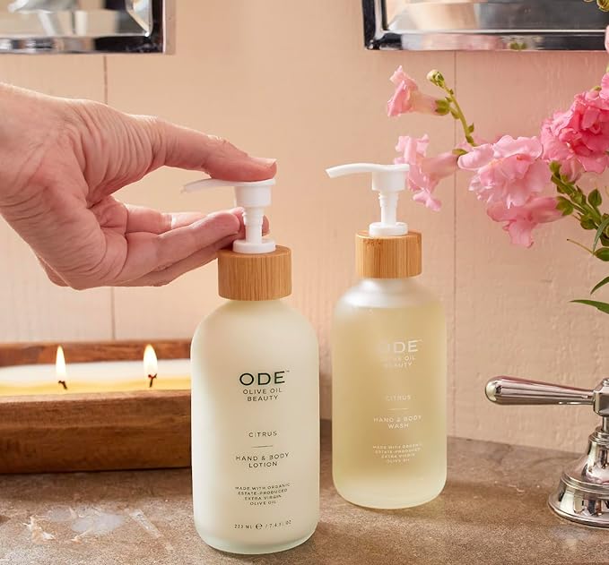 McEvoy Ranch Unscented Hand & Body Wash (2-pack) by ODE Olive Oil Beauty, Organic EVOO, California Made, Nourishing Foaming Wash