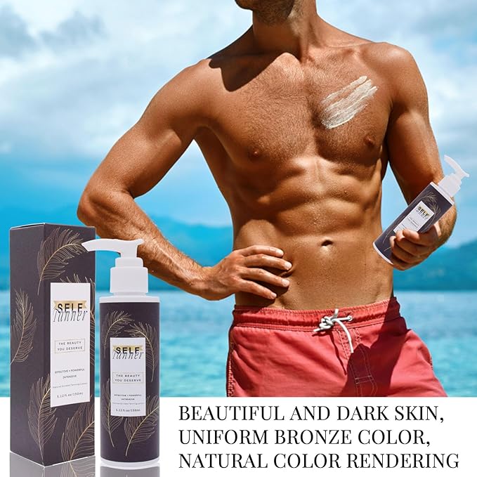 Self Tanner Sunless Tanning Lotion — indoor tanning lotion for tanning beds outdoor Sun-Kissed Glow Non-Transfer Bronzing Formula Your Radiance - Non-Transfer, Vegan-Friendly, Cruelty-Free Bronzing Formula, 5.12 Fl Oz