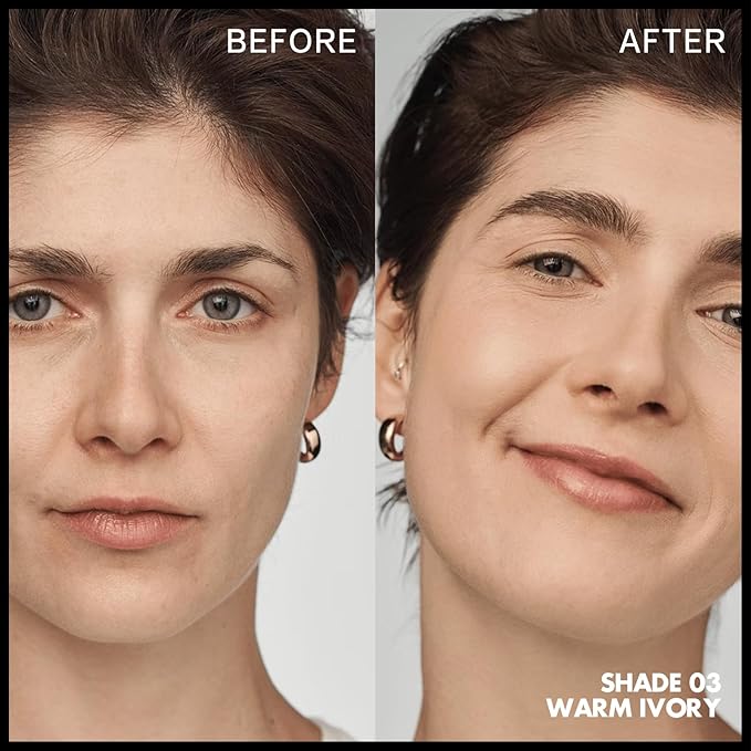 FOCALLURE 2 Pcs Liquid Foundation, Skin Evolution Foundation + Concealer, Full Coverage Foundation Makeup, Durable, Waterproof, Oil-Control, Hides Wrinkles & Lines, Warm Ivory