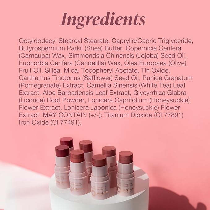 Mineral Fusion 3-in-1 Color Stick, Instant Color Pop and Blush for Cheeks, Creamy Lightweight Formula, Multi-Use Eye, Face, and Lip Makeup, Magnetic