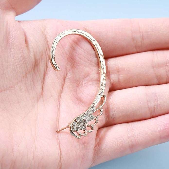 Boho Rhinestone Angel Wing Ear Climber