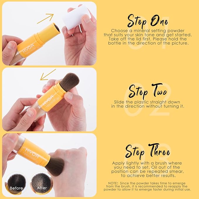 KYDA 2 Pcs Mineral Sunscreen Setting Powder, SPF Ownest Beauty