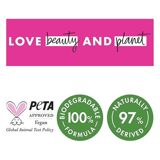 Love Beauty and Planet Shampoo Milk Moisture and Bounce for Waves and Curls Rice Oil and Angelica Essence 100 percent Biodegradable Shampoo 13.5 oz