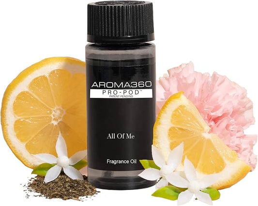 Aroma360 - All of Me Pro Pod Fragrance Oil Blend | Hotel Inspired Luxury Essential Oil Diffuser | Aromatherapy Scent Diffuser Oil | Green Tea, Lemon Flower and Jasmine 1.7 fl oz, 50 mL
