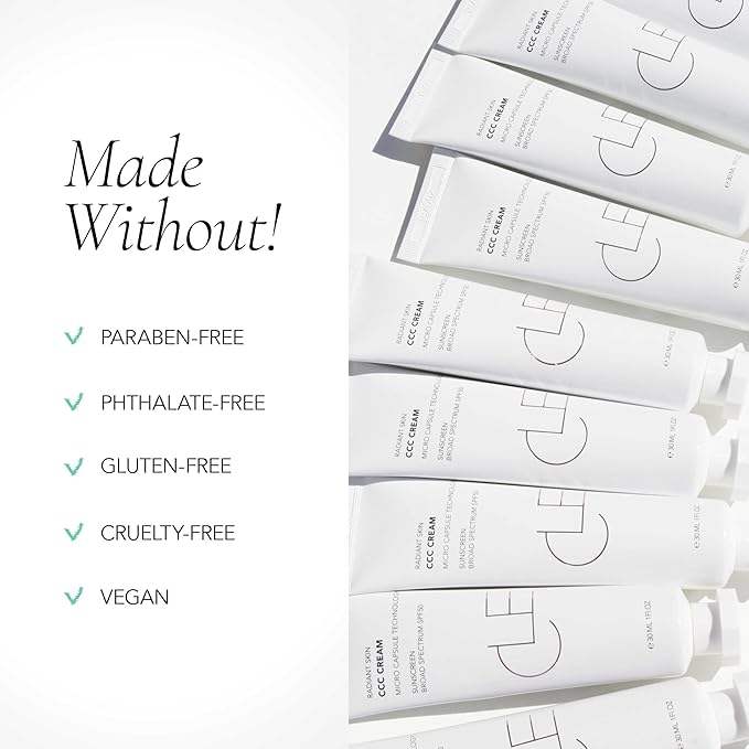 CLE Cosmetics CCC Cream (Neutral Medium Light 201 / SPF 50) - Color Correcting CC Cream with Sunscreen - Lightweight, Hydrating, Light to Medium Coverage Foundation - BB & CC Hybrid - 1 fl oz