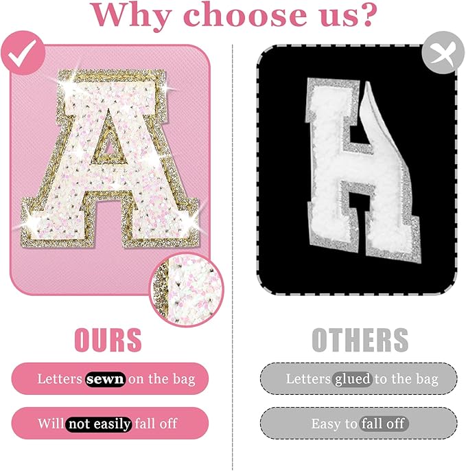 Personalized initial letter makeup bag,