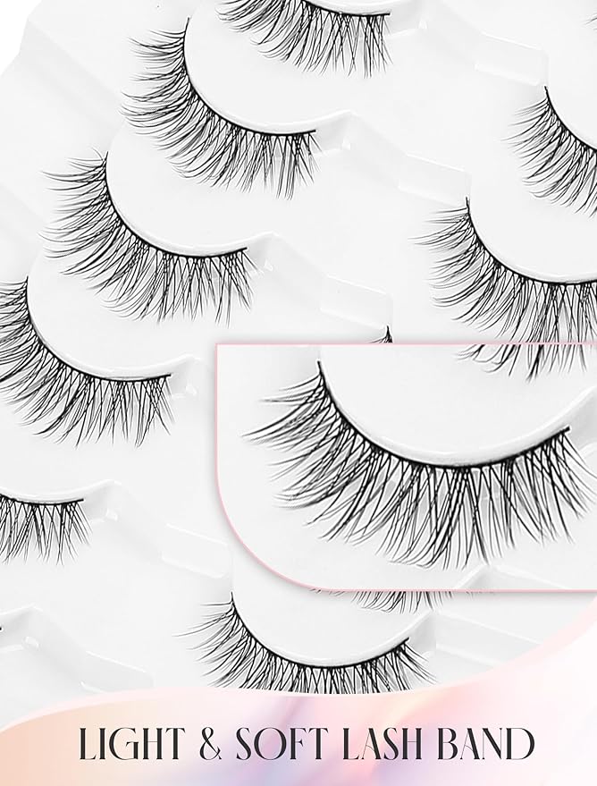 Natural Lashes Natural Eyelashes Short Eyelashes Natural Look False Eyelashes Wispy Eye Lashes Small Lashes Fake Lashes K28