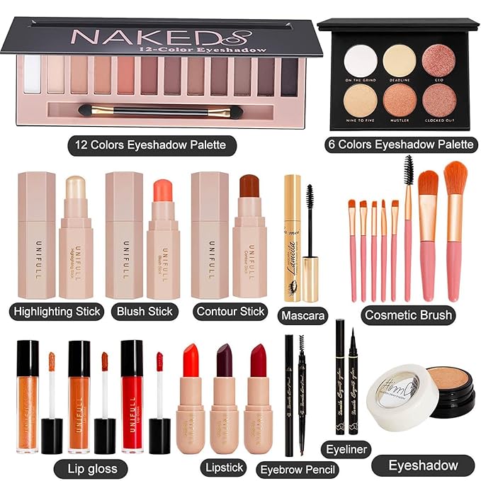 Makeup Kit for Women Full Kit,All in One Makeup Kit,Includes 12 Colors Eyeshadow Palette And multiple cosmetics,Makeup Gift Set for Women &Girls(YYP-NEW)
