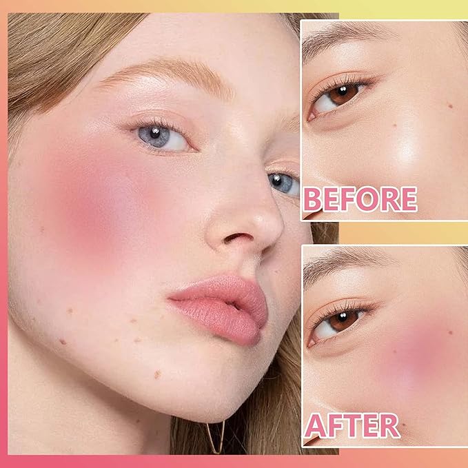 Liquid Blush,Natural Soft Cream Face Blush Matte Cheek Blush Stick(5#)