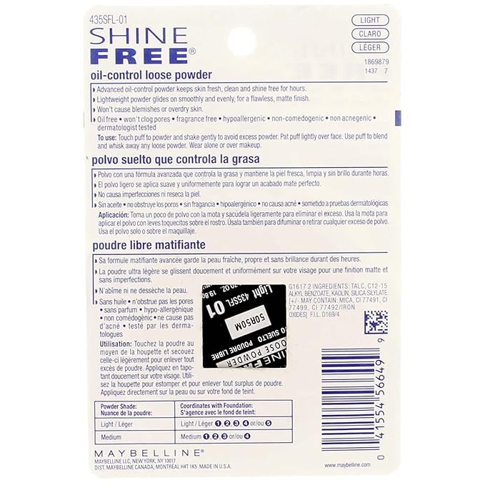 Maybelline New York Shine Free Oil Control Loose 0.7 oz