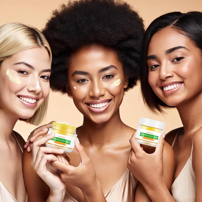 Moisturing Face Cream Skincare for Women,Day Night Turmeric Facial Cream for Face,Hydration Face Cream for All Skin Types (1.7 Oz)