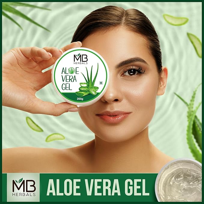 MB Herbals Aloe Vera Gel 7 oz (200 Gram) | Pure Aloe Vera Gel - No added Fragrance | For Moisturizing Skin and Scalp | Skin and Hair Care
