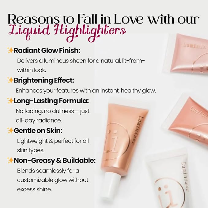 M2U NYC Liquid Highlighter Makeup, Luminizer Pearl, Shimmer And Shine, Ultra-Smooth Radiant Illuminator For Face Cheekbone Body Glow Illuminating (Pearl-Moon)