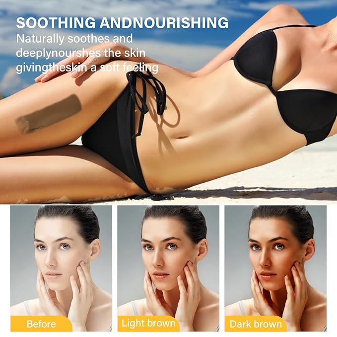 Tanning Accelerator Cream For Faster Tanning, 120g Tanning Cream, Brown Tanning Cream, Achieve Natural Tan Skin, Self Tanning Body Cream, Tanning Cream For Sunbeds & Outdoor, Body Self-Tanners