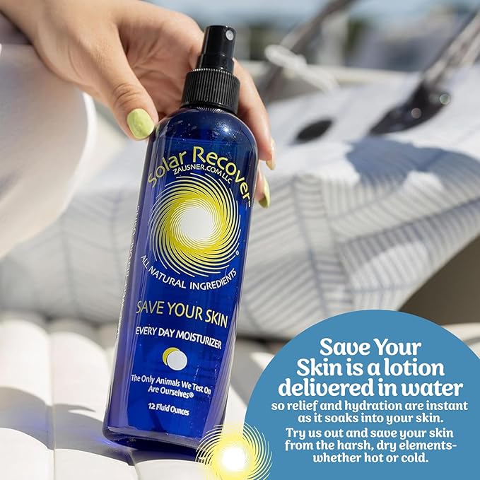 After Sun Moisturizing Spray & Hair Detangler Combo (3 Pack) - 12oz Full Size + 2oz Travel Size Hydrating Facial and Body Mist for Sunburn Relief + 8oz All Natural Leave-In Conditioner