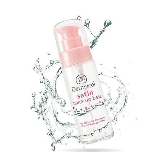 Dermacol - Satin Makeup Base, Matte Face Primer for Wrinkles and Pores, Transparent Makeup Primer for Oily Skin & Dry and Combination Skin, Easy to Blend Pore Filling Primer, No Preservatives, 30 mL