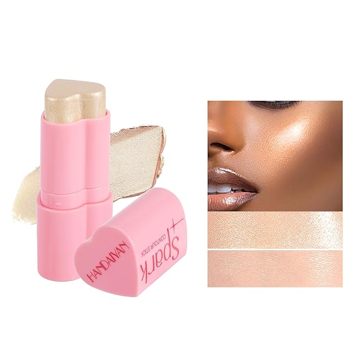 Heart Blush Stick, Matte Rouge Stick, Cheek Contour (03#, 0.) 21 OZ