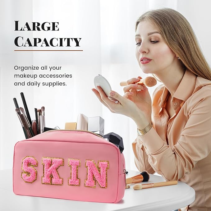 2pcs preppy makeup bags set,