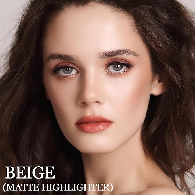 Erinde Face Highlighter Palette, Matte Face Illuminator Palette,