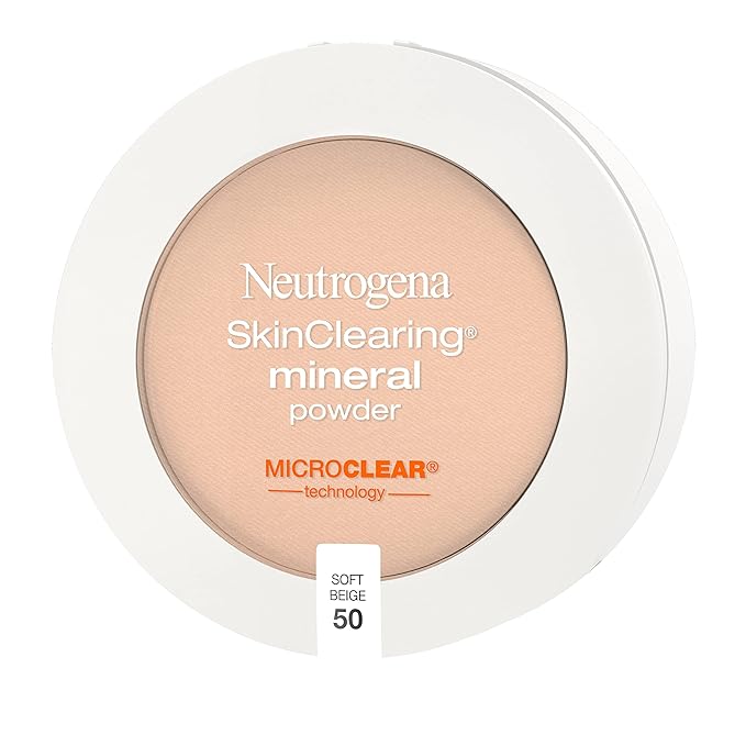 Neutrogena SkinClearing Mineral Acne-Concealing Pressed Powder Compact, Shine-Free 38 oz
