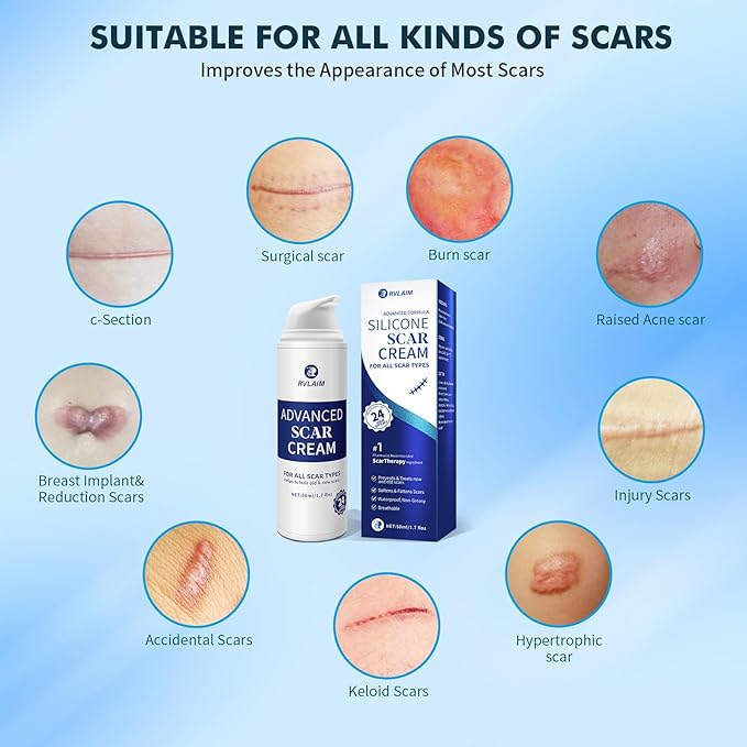 Scar Cream Gel, Advanced Silicone Scar