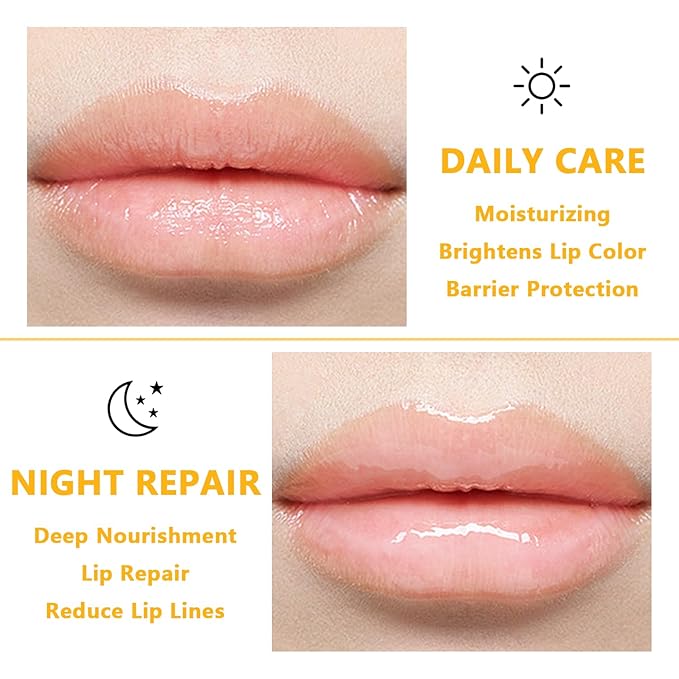 5 PCS Bee Balm Lip Balm Lip Mask Honey Pot, Lip Mask Propolis Moisturizing Lip Balm, Hydrating Prevention Dry and Cracked Lip Scrubs Exfoliator Lip Care (Strawberry&Watermelon&Honey&Apple Lime&Cherry)