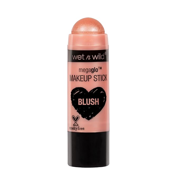 wet n wild MegaGlo Makeup Stick, Buildable Color, Versatile Use, Cruelty-Free & Vegan - Peach Bums