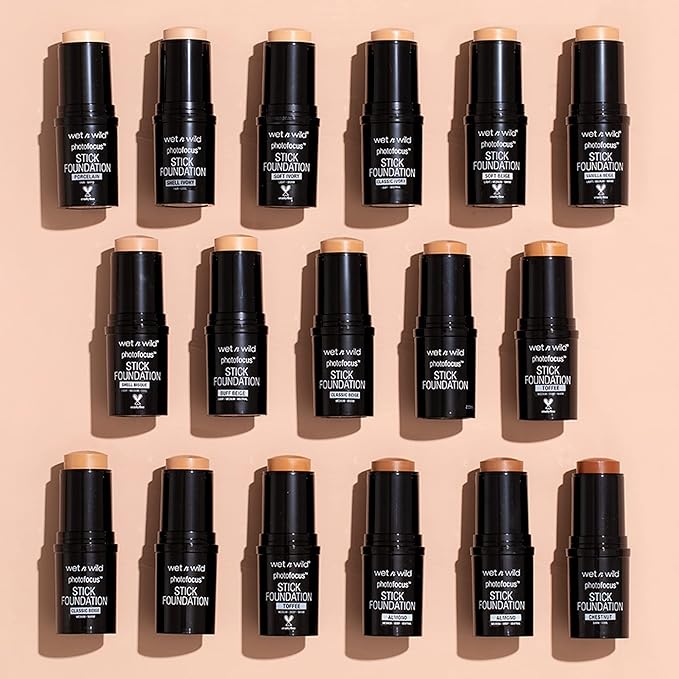 wet n wild Photo Focus Matte Foundation Stick Makeup, Vanilla Beige | Vegan & Cruelty-Free