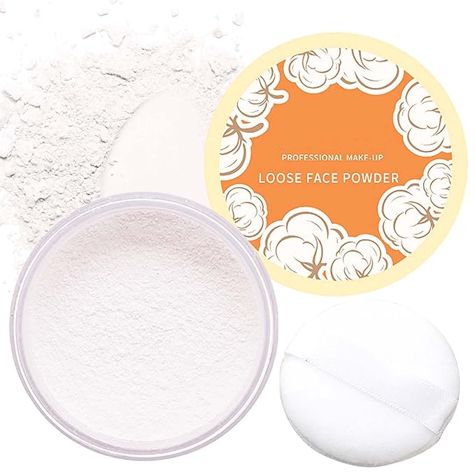 Oil Control Loose Face Powder,Translucent Setting Powder With