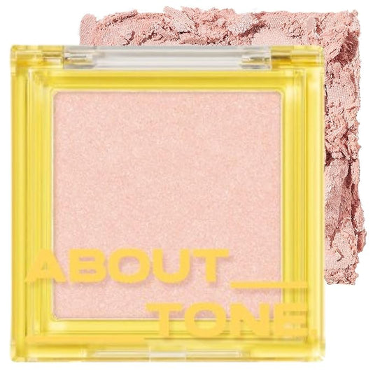 Light On Me Highlighter 2 Color - Makeup Highlighting Powder Palette, Natural Satin Glow, Lightweight Velvety Powder, Clear Sheer Pearls, Shiny Illuminator, 0.26oz (02 CANDY LIGHT)
