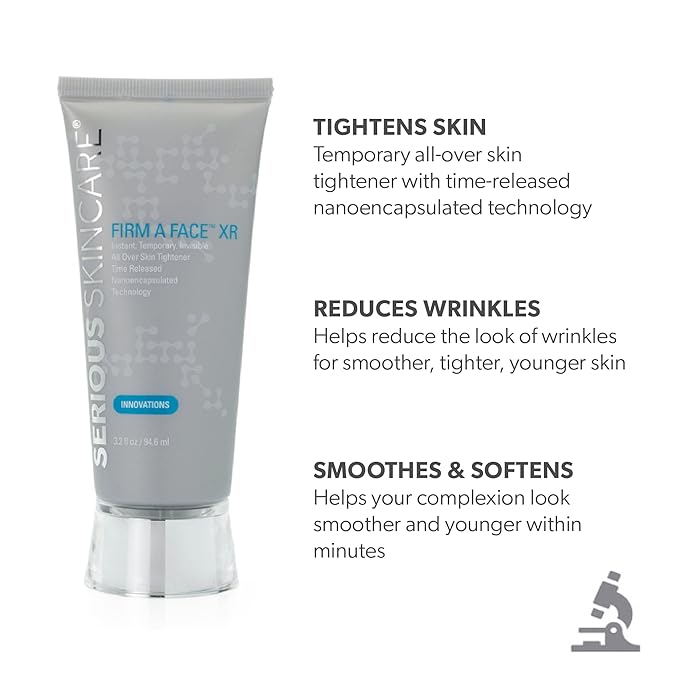 Serious Skincare Firm A Face XR - Instant Temporary Skin Tightener - Invisible Lift for Face and Neck with Retinol - Anti-Aging to Reduce the Look of Fine Lines, Wrinkles and Large Pores - 3.2 Fl Oz