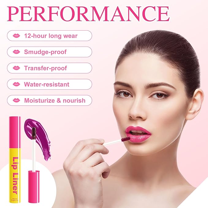Lip Stain - Lip Stain Peel Off Long-Lasting with Matte Finish Waterproof & Transfer-Proof, Lip Liner Moisturizing & Nourishing Non-Stick Cup Highly Pigmented Color Lip Tint (02 Pink)