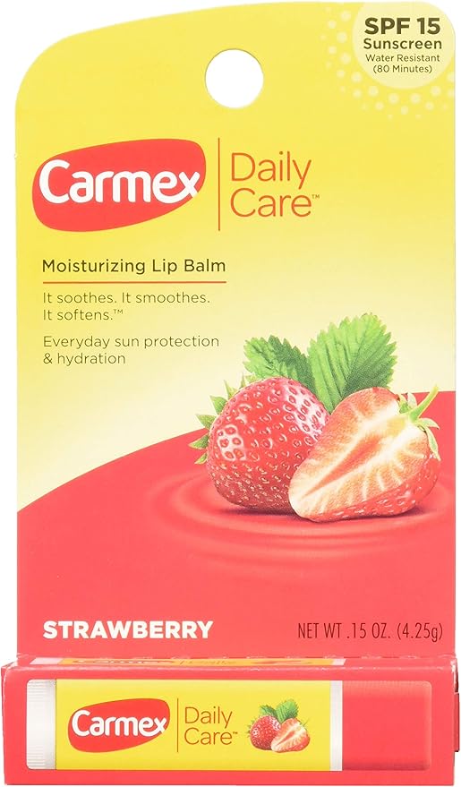 Carmex Lip Balm Stick, Strawberry, 3