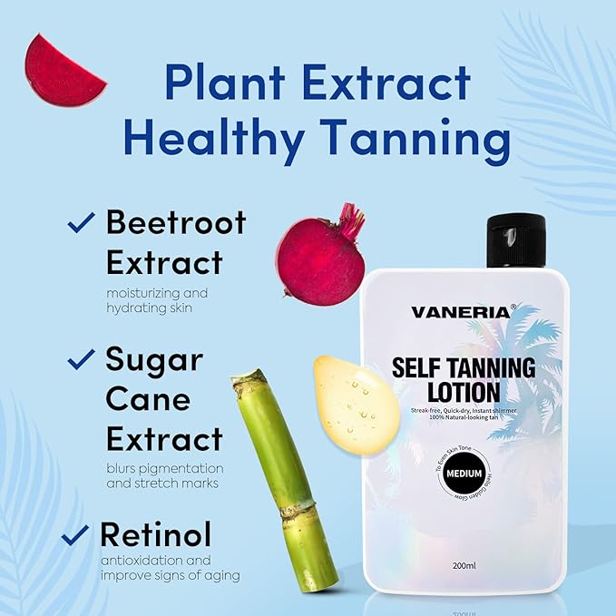 VANERIA Self Tanning Lotion, Light