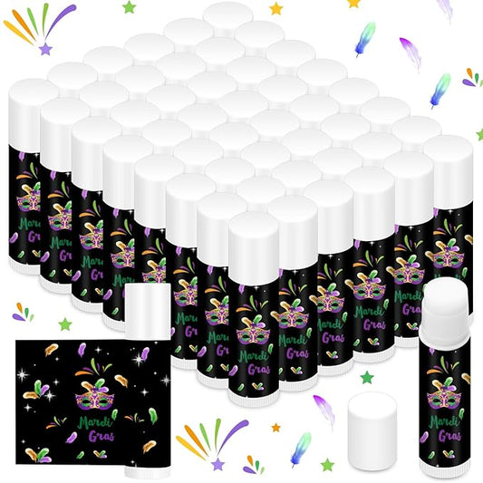 48 Pcs Mardi Gras Lip Balm Gift