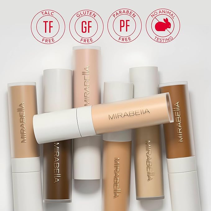 Mirabella Invincible For All Perfecting Under Eye Concealer Full Coverage - Hydrating Makeup Concealer for Dark Circles, Fine Lines & Wrinkles w/Hyaluronic Acid - Medium M120