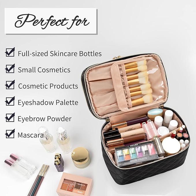 Ocheal makeup bag, double layer