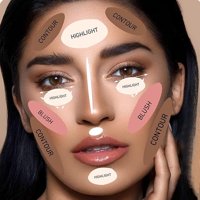 Contour Beauty Wand, Multi-Use Liquid Contour Wand Makeup for Face Cheeks, Natural Matte Finish Shading Bronzer Stick With Cushion Applicator(#01 Contour Brown)