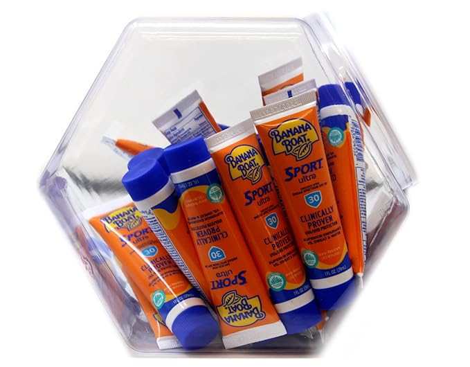 Banana Boat Sport Performance Sunscreen Lotion 30 SPF, 1 oz, Fishbowl 24 count each (Value Pack of 5)