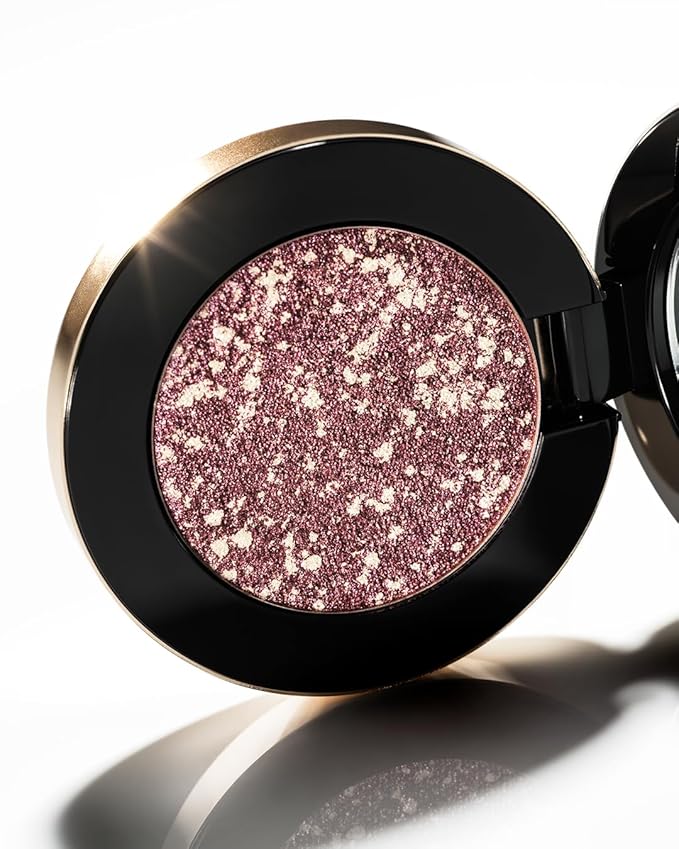 MAKE Beauty Multi-Chromatic Eye Shadow. Metal Reflecting Luminous Foil Finish Creamy, Buildable, Dimensional Long-wear, Crease-proof Powder Eyeshadow, Multichrome Shade - Rover, Magenta Pink