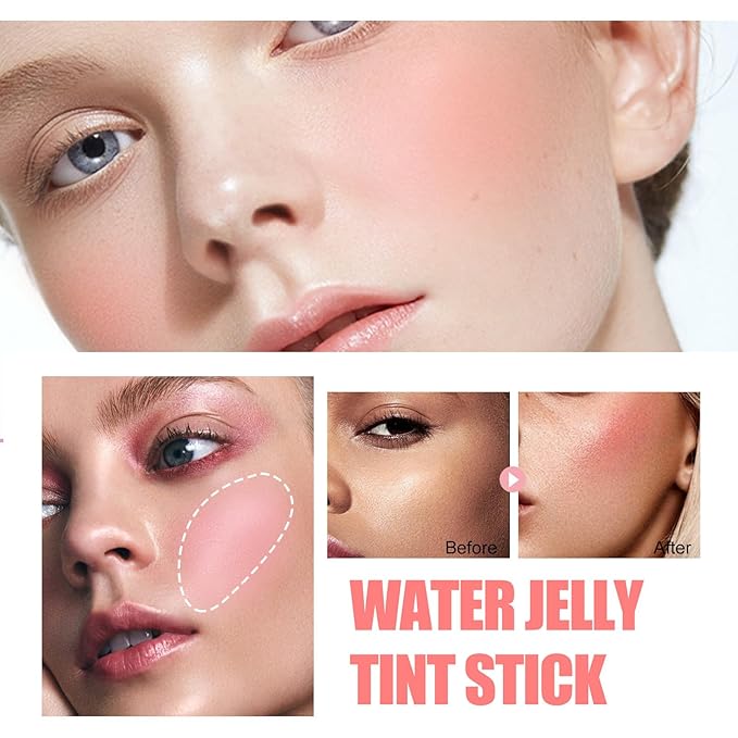 Milk Water Jelly Tint, Sheer Lip & Cheek Stick. (Coral)