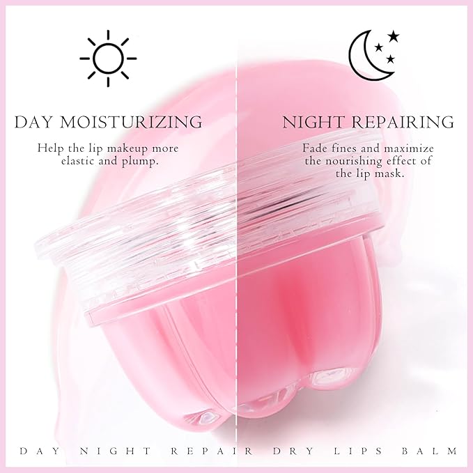 2Pc Jelly Lip Mask Overnight,Fruity Peach Collagen-Peach
