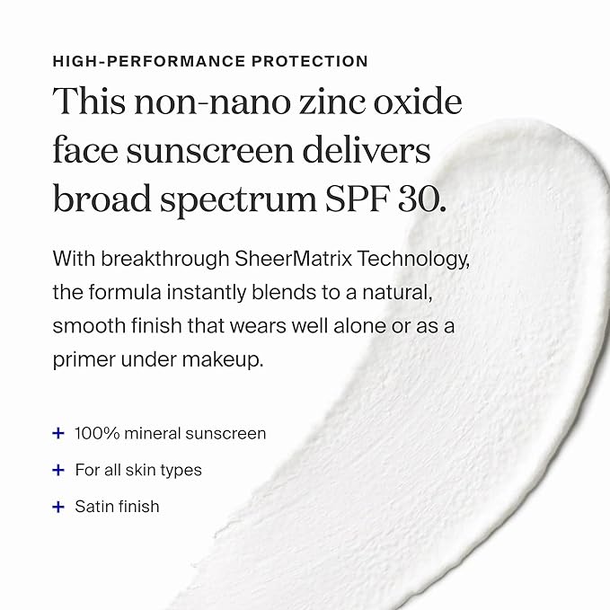 Supergoop! Mineral Sheerscreen SPF 30 PA+++, 1.5 fl oz - 100% Mineral, Broad Spectrum Face Sunscreen + Primer + Helps Filter Blue Light - Satin Finish - For All Skin Types