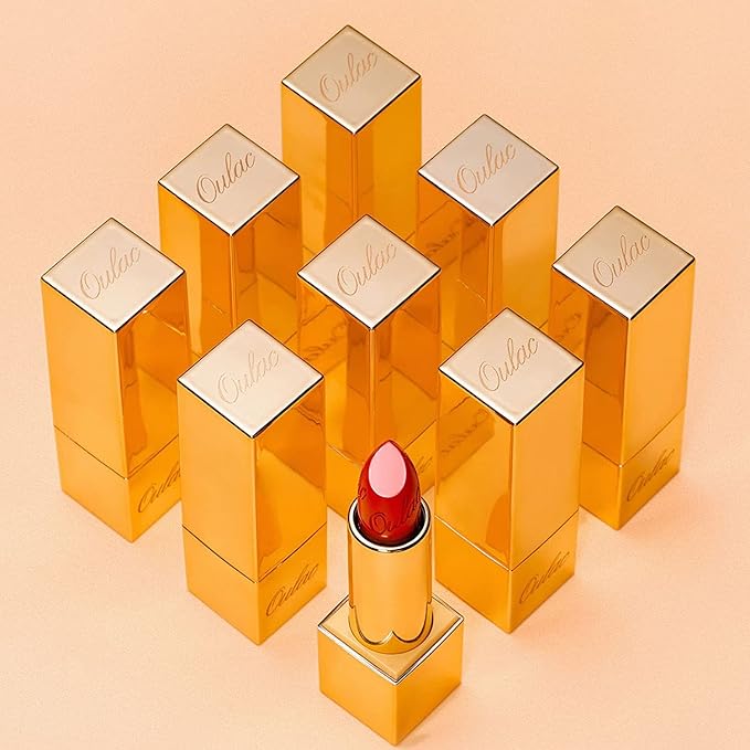 Oulac Dark Brown Lipstick for Women with Metallic 3D Shine Lightweight Hydrating Formula, High Impact Lip Color, Vegan Beauty, Full Coverage Lip Makeup, Christmas Gifts for Women, Hawaii Summer(08)