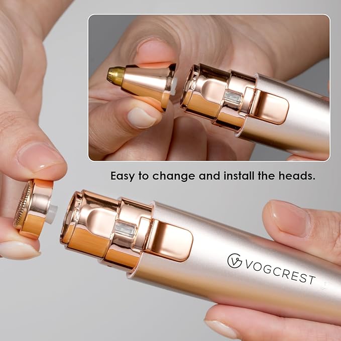 Replacement Heads for Eyebrow Facial Trimmer: Original Heads Replacement Set for 2 in1 Facial Eyebrow Trimmer - Suitable for Model VG-102, VG-1023,VG-1024