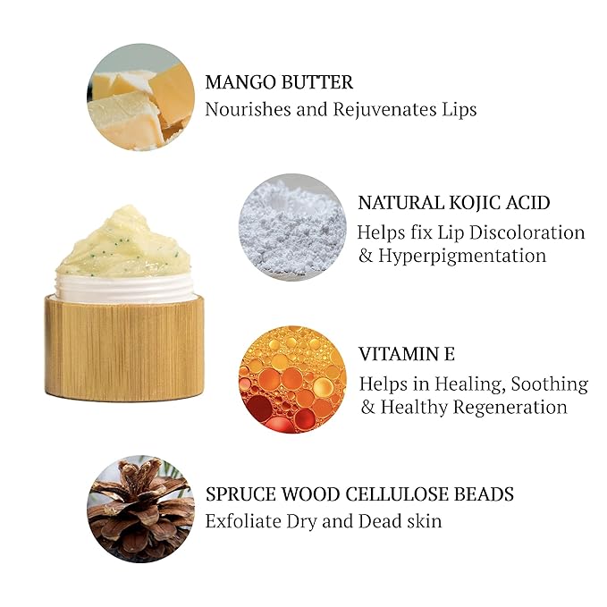 Omorfee 100% Organic Lip Lightening Scrub,