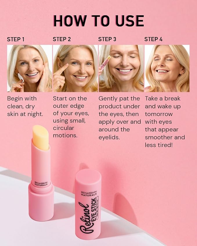 Under Eye Stick For Puffiness: Retinol Under Eye Treatment Reducing Eye Bags and Dark Circles - Eye Balm for Fine Lines, Wrinkles and Puffiness, Eye Cream for Late Nights,