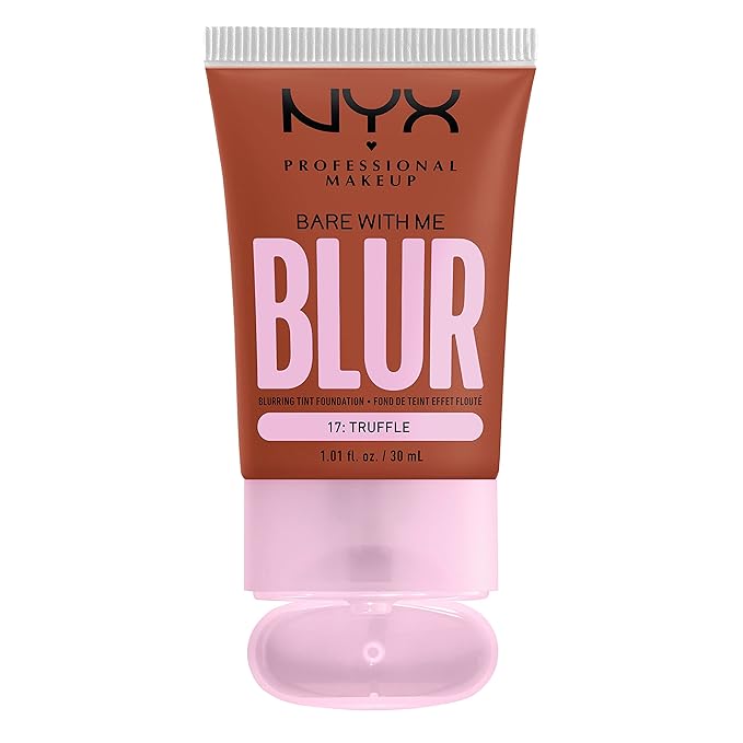 NYX PROFESSIONAL MAKEUP Bare With Me Blur Skin Tint Foundation Make Up with Matcha, Glycerin & Niacinamide - Truffle